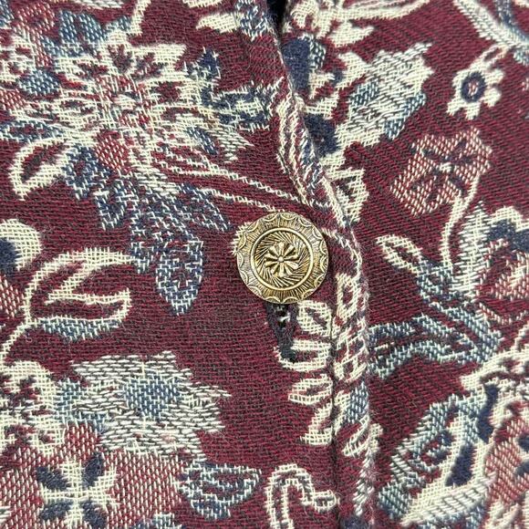 Vintage Beaded Paisley Floral Tapestry Jacket Whimsigoth Fairy Grunge Witchy 4X - Picture 4 of 9